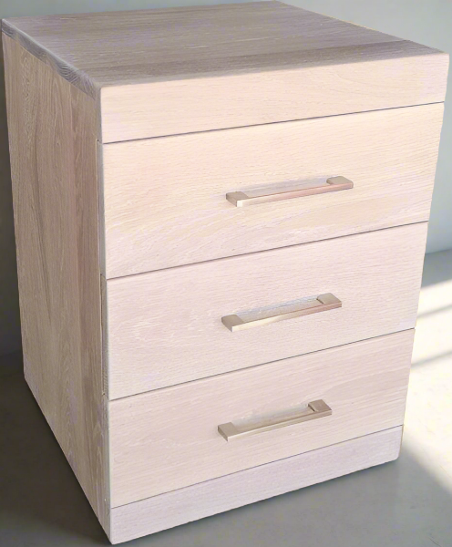 Modern 3 draw Bedside pedestal