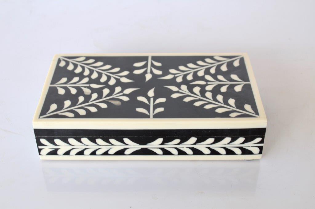 BLACK & BONE FLORAL OBLONG BOX 5X23X13CM