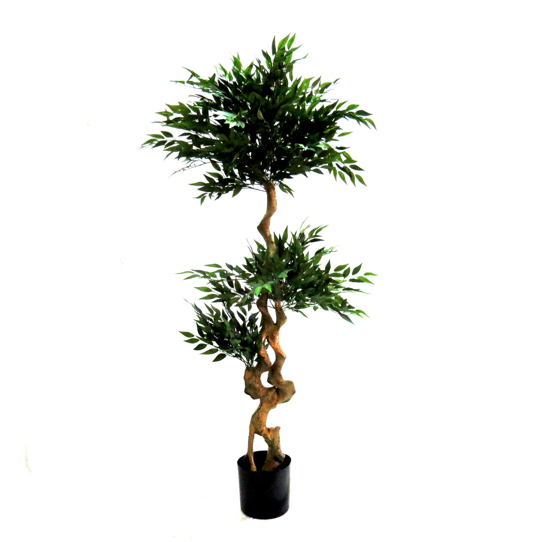 Featuring a grand 155cm height, the Acacia Tree Topiary showcases well-shaped ovate leaves with intricate veining. Its unique trunk and 80cm wide clipped foliage make for a truly spectacular specimen. With 2080 leaves made from a special composite material, this tree can be molded into any desired shape. Perfect for adding natural greenery to any space-Unique boys.ww.uniqueboys.co.za