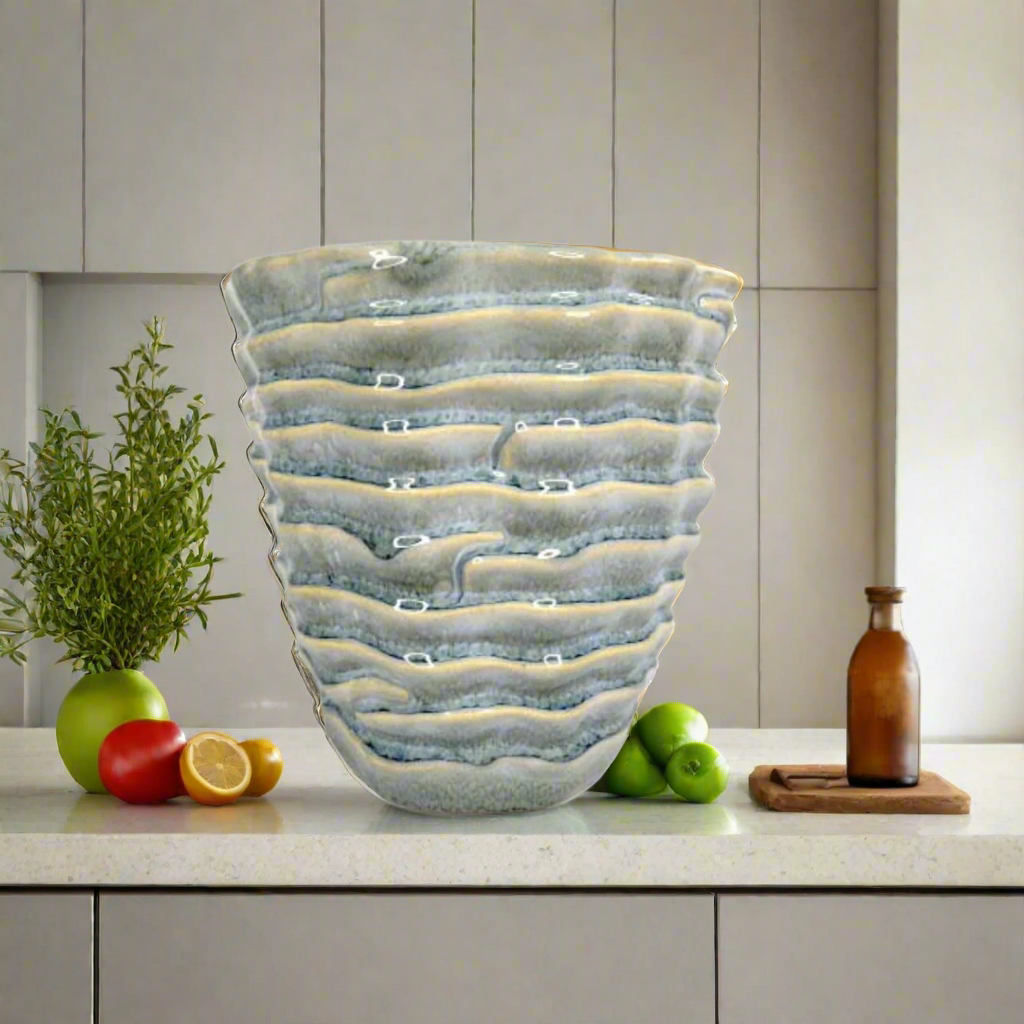 Blue Tide Pot - Elegant Home Decor from Unique Boys
Elevate Your Space with Timeless Style
Introducing the Blue Tide Pot, a masterfully crafted vessel that harmoniously balances form and function. Perfect for showcasing your favorite plants, this stunning pot adds a touch of sophistication to any room