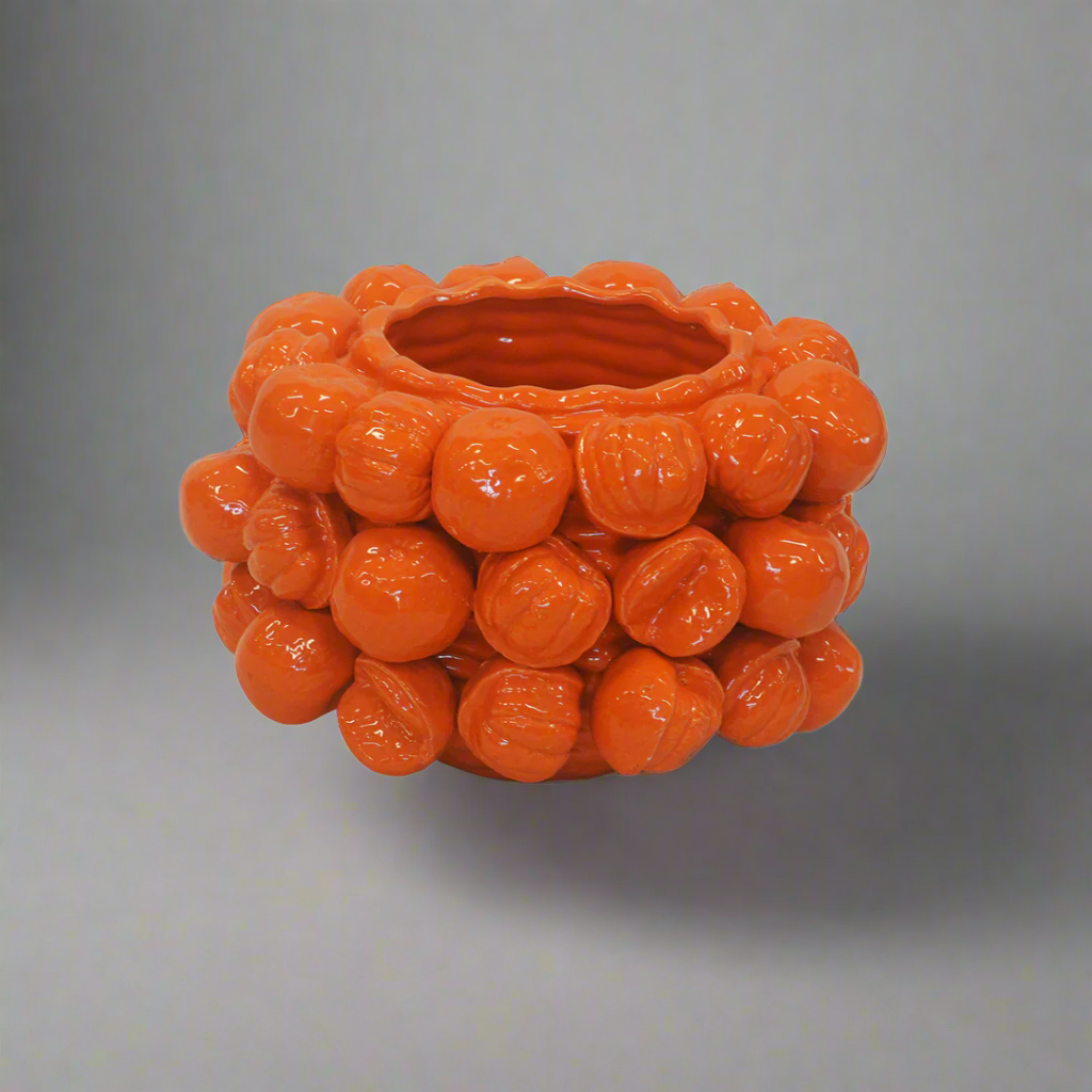 CERAMIC MANDARIN VASE SHORT