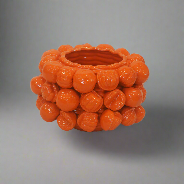 CERAMIC MANDARIN VASE SHORT