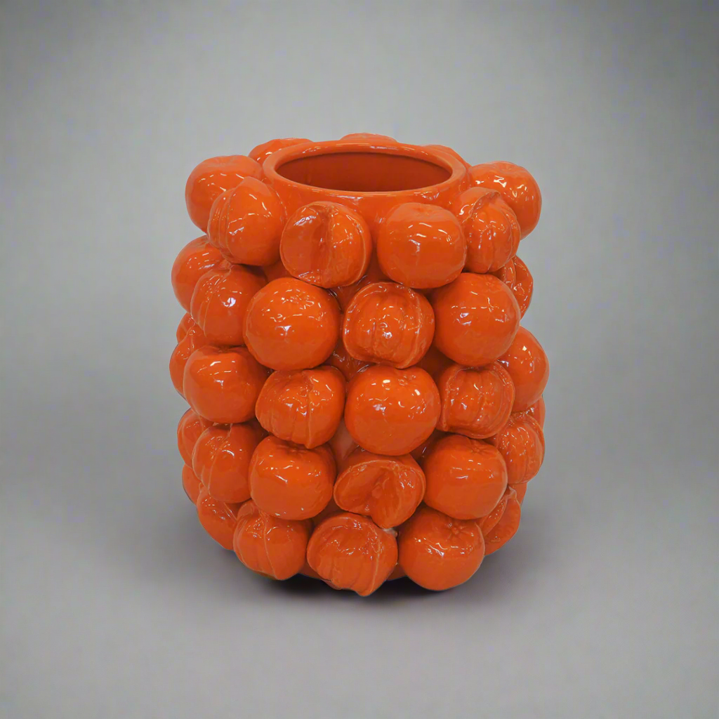 CERAMIC MANDARIN VASE TALL