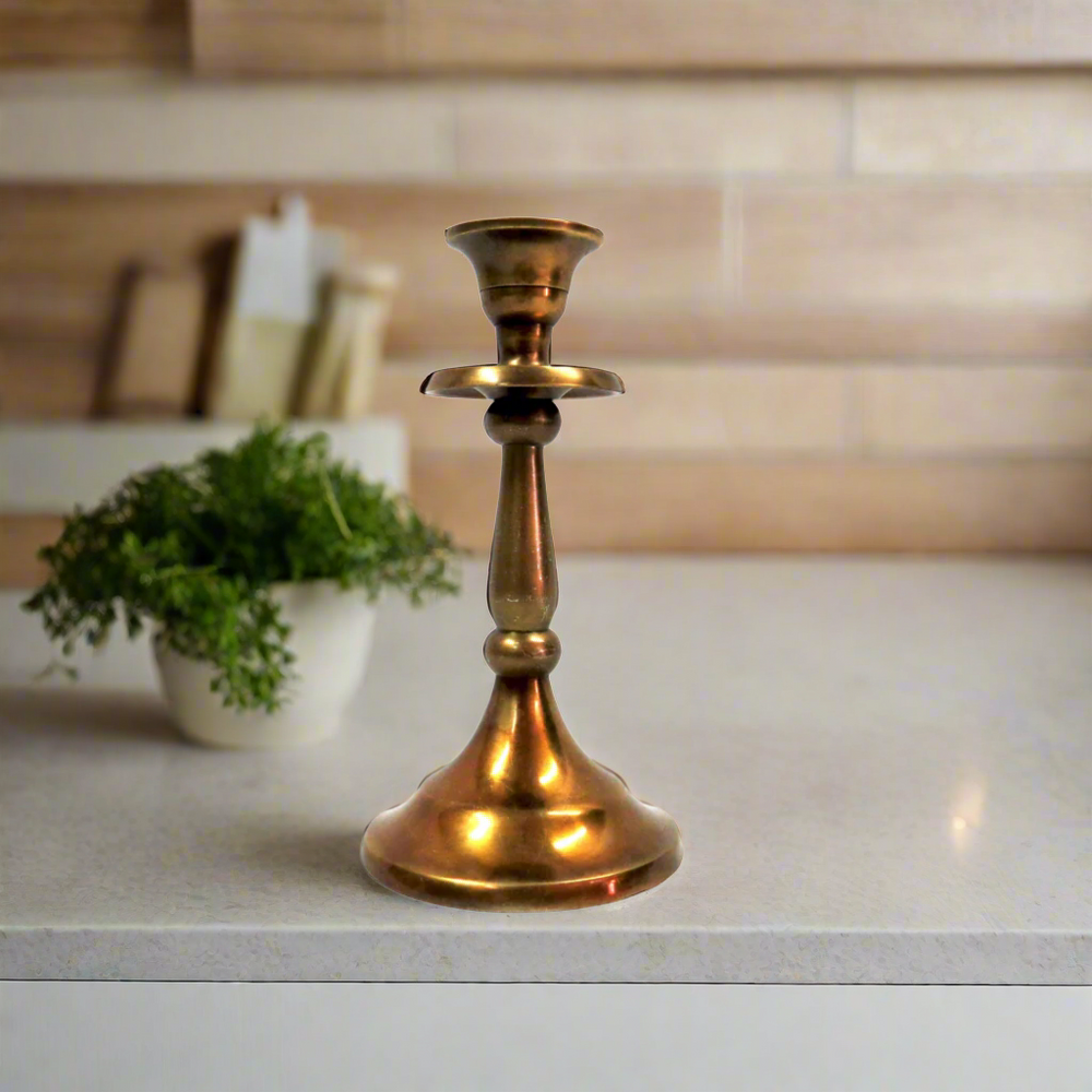 Candle Stand Brass Small
Add warmth and elegance to your space with our stunning Candle Stand Brass Small.
Sophisticated Design
Crafted from high-quality copper material
Expertly designed to securely hold tealight candles
Compact size: 19 x 10.5 x 5 cm