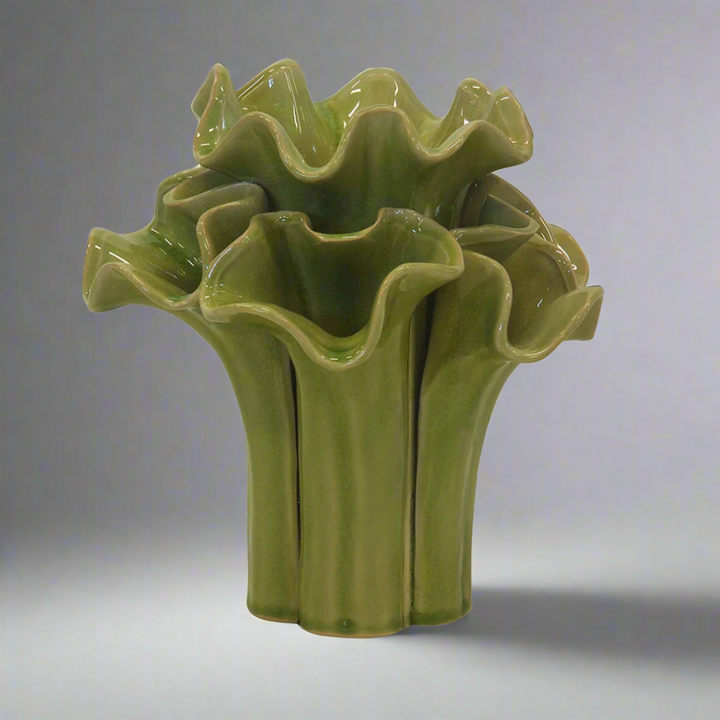 CERAMIC BROCCOLI VOTIVE GREEN 22CM (H) X 20CM (D)  This 22CM (H) X 20CM (D) ceramic broccoli votive in GREEN is a unique and stylish addition to any home decor. Its intricate design and durable material make it a beautiful and functional accent piece. Enjoy the calming ambiance created by the candlelight shining through the intricately crafted broccoli detail.  Delivery 5 to 7 working days - Unique Boys