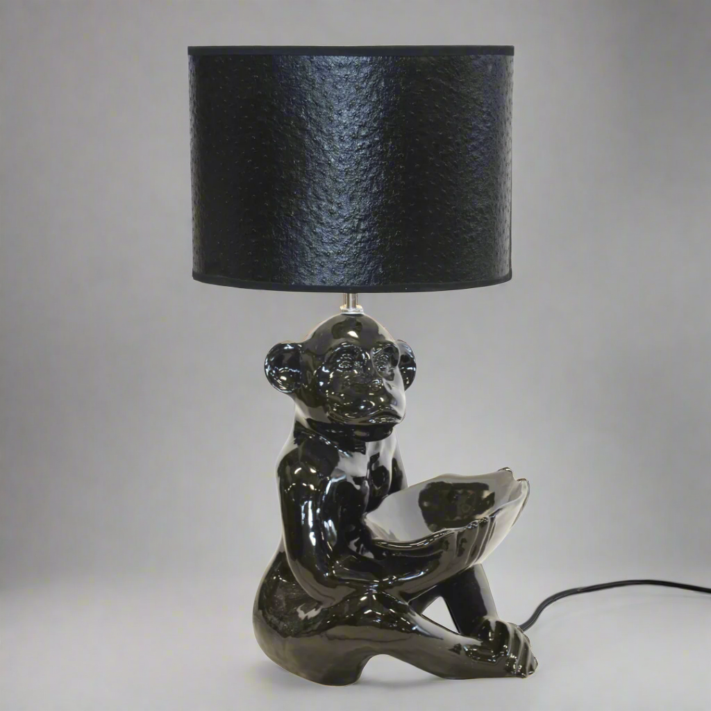 Ceramic Monkey lamp excluding shade