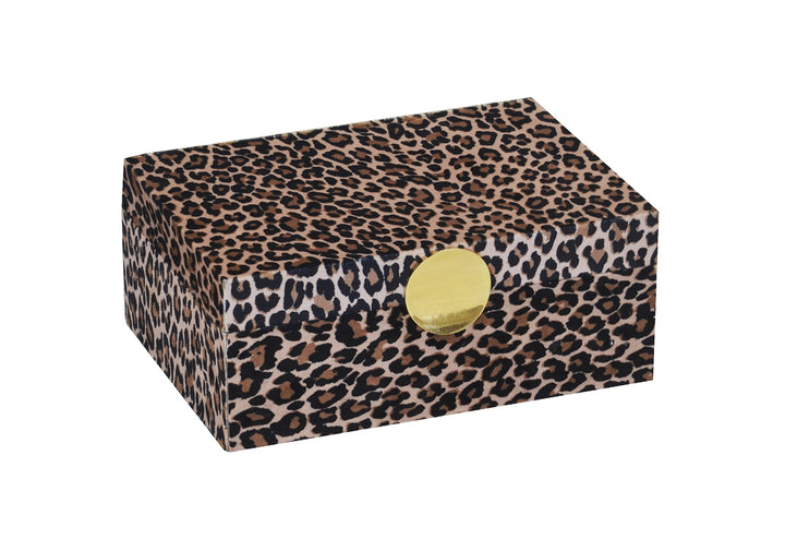 Box velvet animal print large single (25cm x 18cm x 10cm)