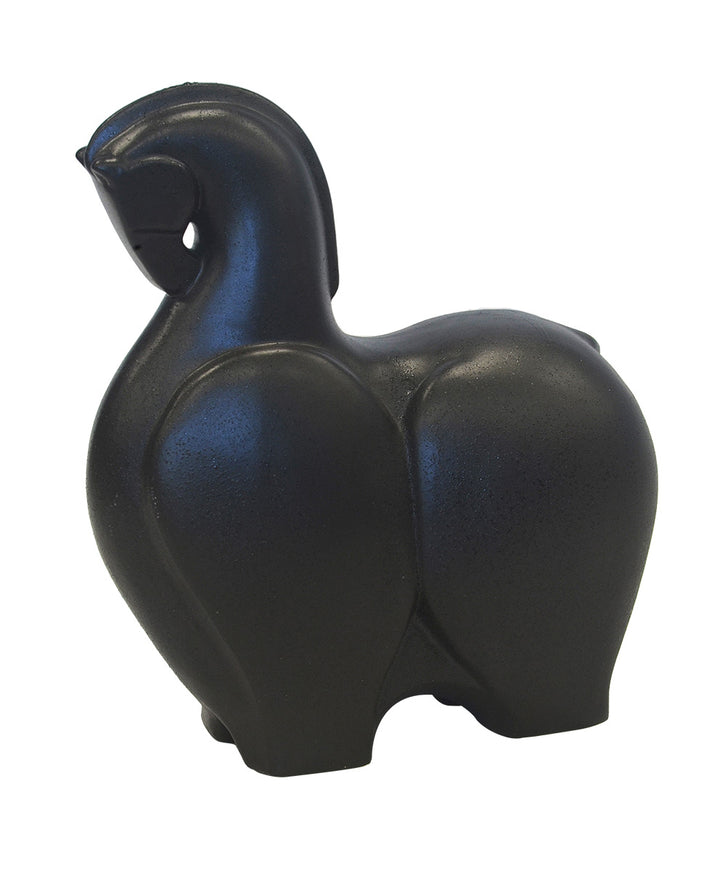 CERAMIC TROJAN HORSE STATUE BLACK (34CM (H) X 30CM X 12CM )