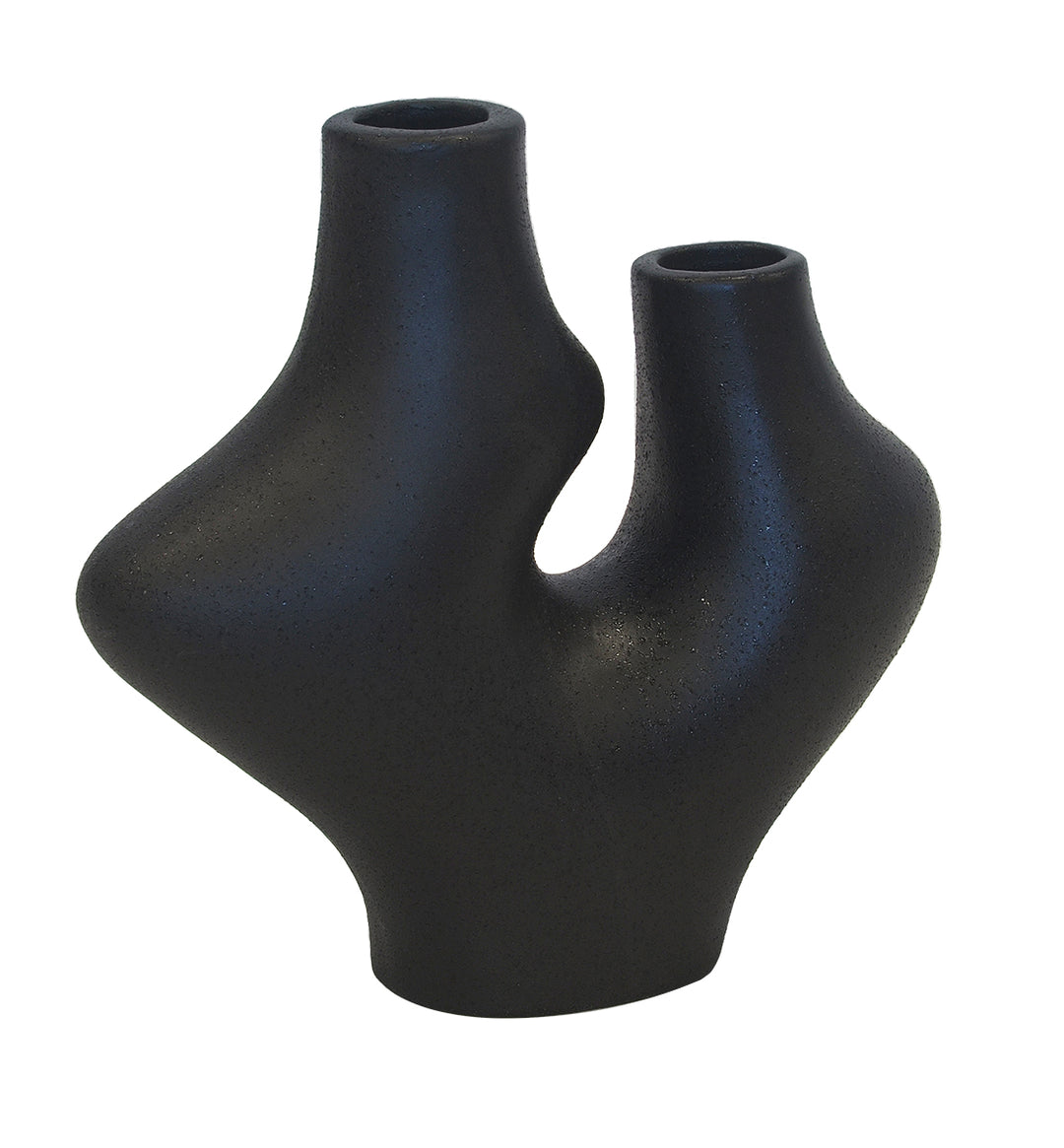 CERAMIC SUKI VASE BLACK (26CM X 26CM)