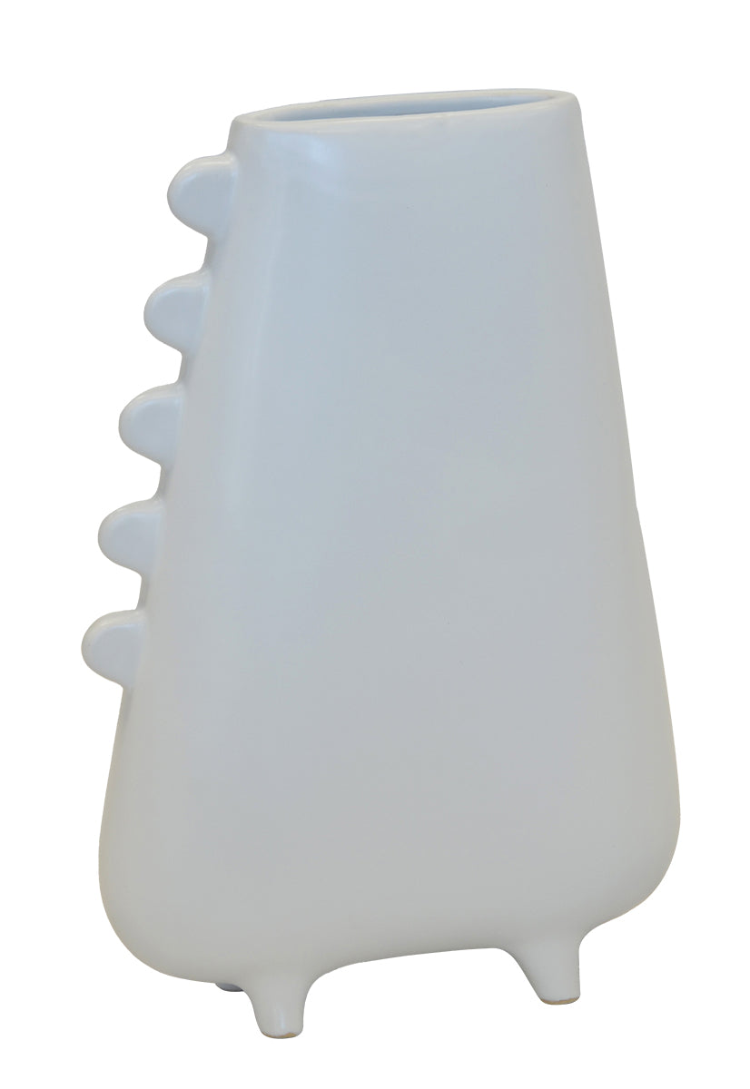 CERAMIC RUKU VASE WHITE (34CM (H) X 22CM)