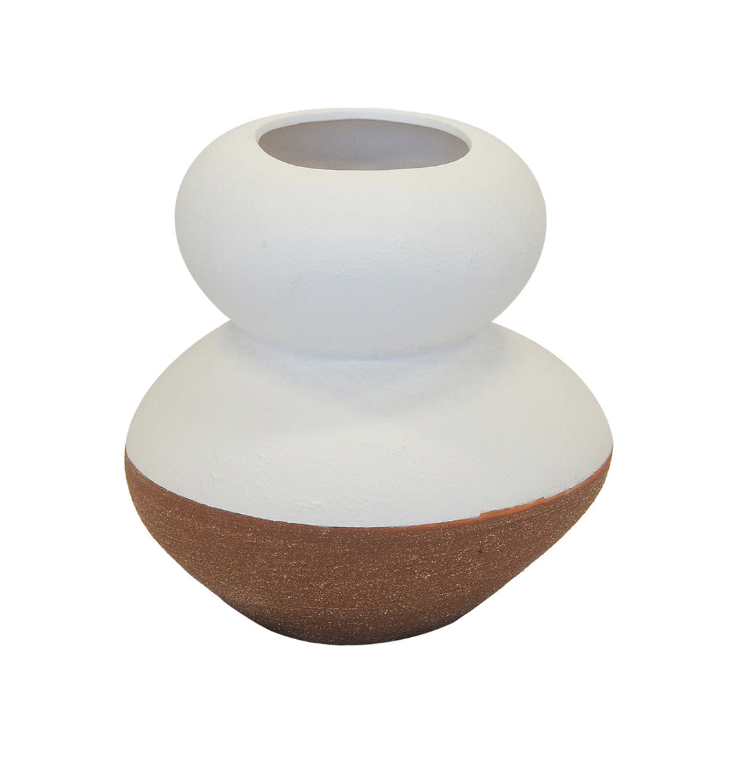 CERAMIC ORB VASE WHITE MEDIUM 24CM (H) X 22CM (D)