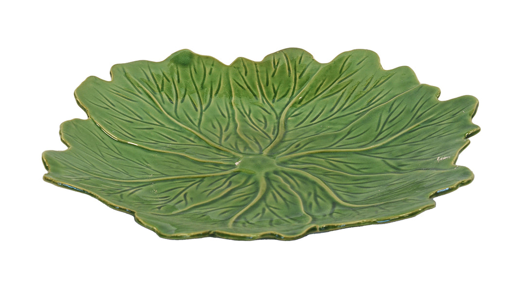 CERAMIC BORDELLO PLATE GREEN ROUND (40CM)