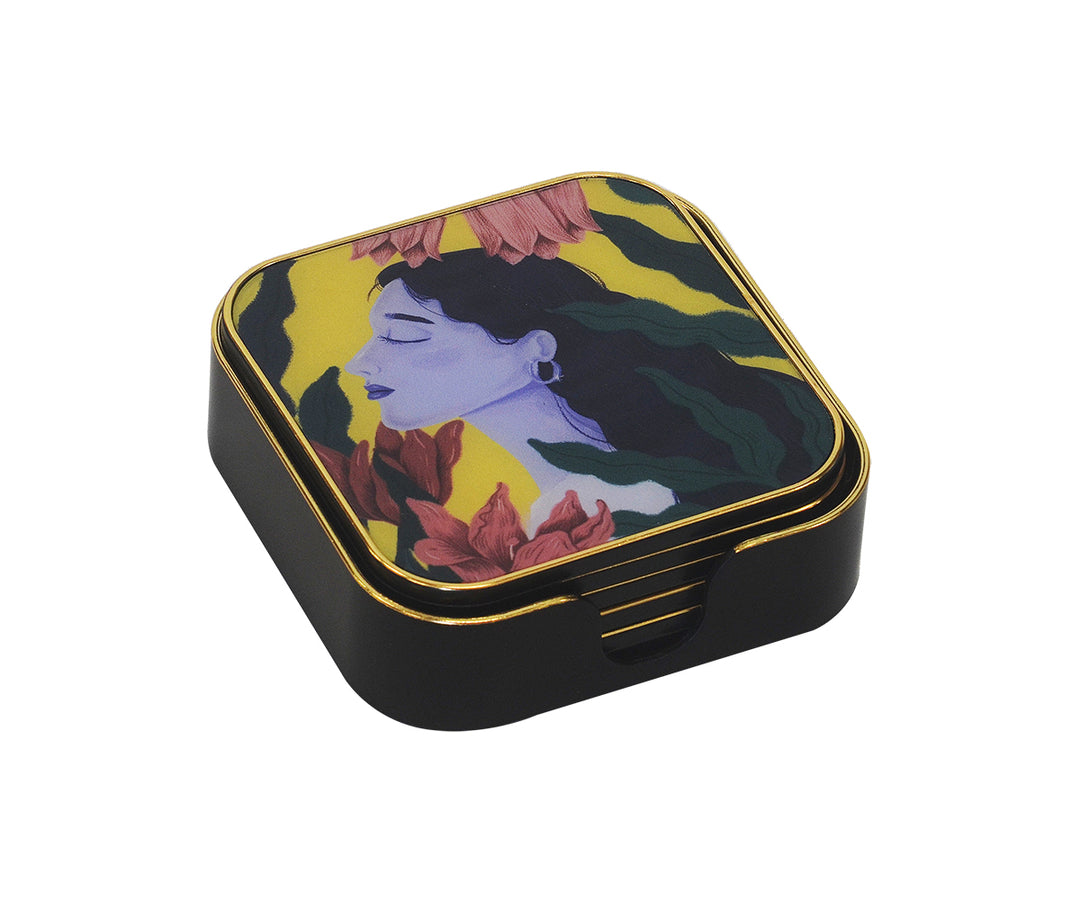 COASTER SQUARE FRIDA S/6