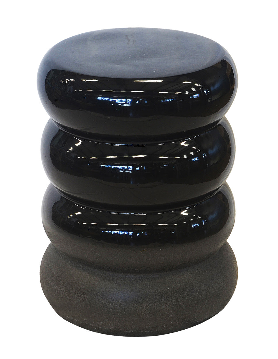 GARDEN STOOL CHUBBY BLACK