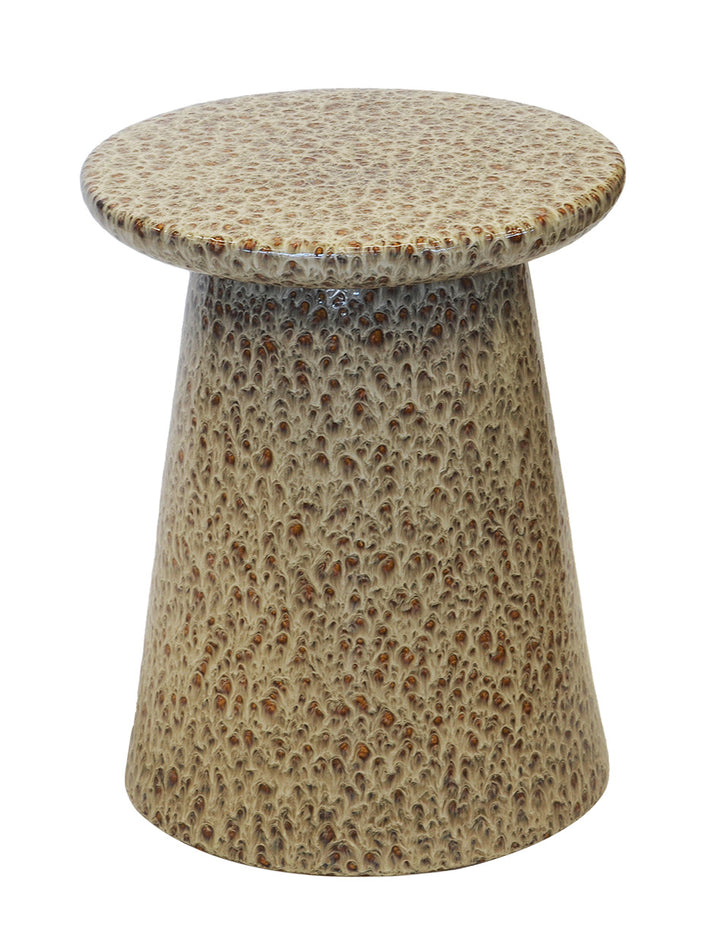 GARDEN STOOL SPECKLED ANIMAL PRINT