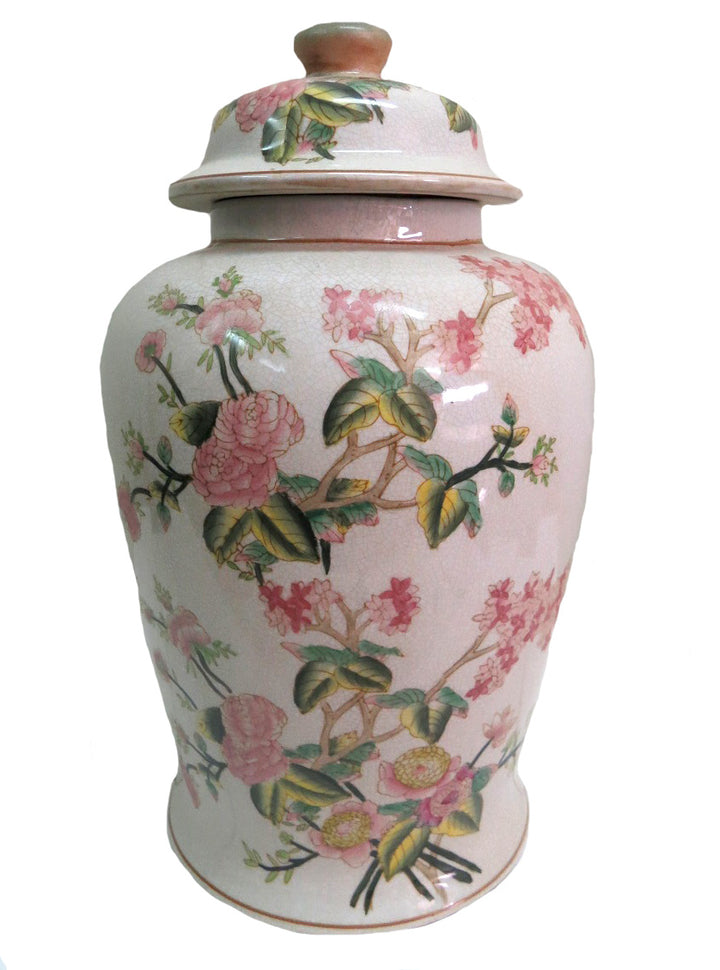 Add a Touch of Floral Elegance with the Eufloria Ginger Jar
Elevate your home decor with the stunning Eufloria ginger jar, featuring a beautiful hand-painted floral design that adds a fresh, natural touch to any room.
Intricate Details and Texture
The Eufloria ginger jar boasts intricate details that lend texture and dimension to your interior decor. Its high-gloss enamel finish adds a touch of luxury and sophistication, perfect for a traditional yet modern design.