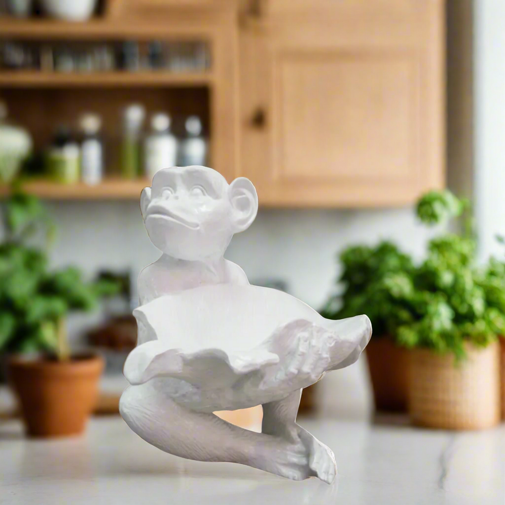 Finnegan Monkey Decor
Bring a touch of playfulness and whimsy to your space with the charming Finnegan Monkey. Measuring 33 x 28 x 30cm, this delightful white monkey figurine sits with an irresistible charm that's sure to delight both kids and adults. Crafted from high-quality materials, Finnegan adds a unique and characterful touch to any room, making it the perfect conversation starter.
Details
Size: 33cm width x 28cm depth x 30cm height
