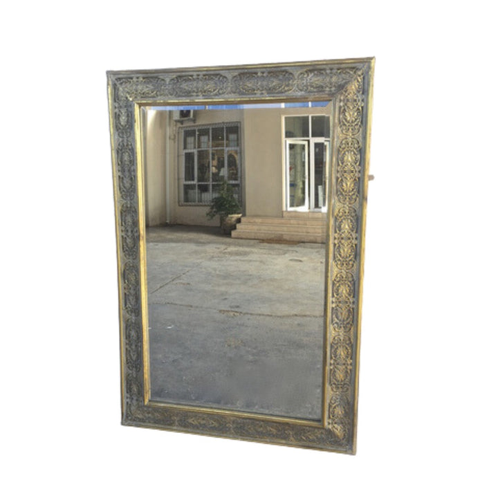 Description   GOLD METAL FRAME MIRROR 100X68CM  Size   100 x 68cm unique interiors 