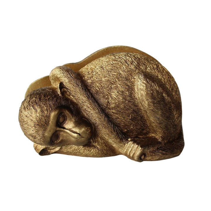 Gold monkey napkin holder