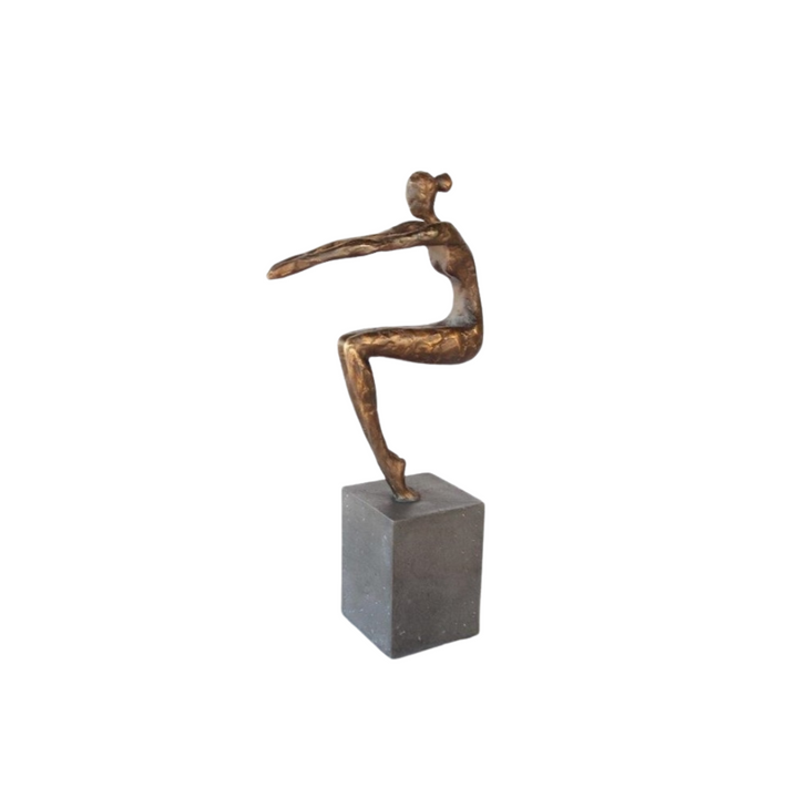 GYMNASTIC GIRL ON STAND 34X8X18CM