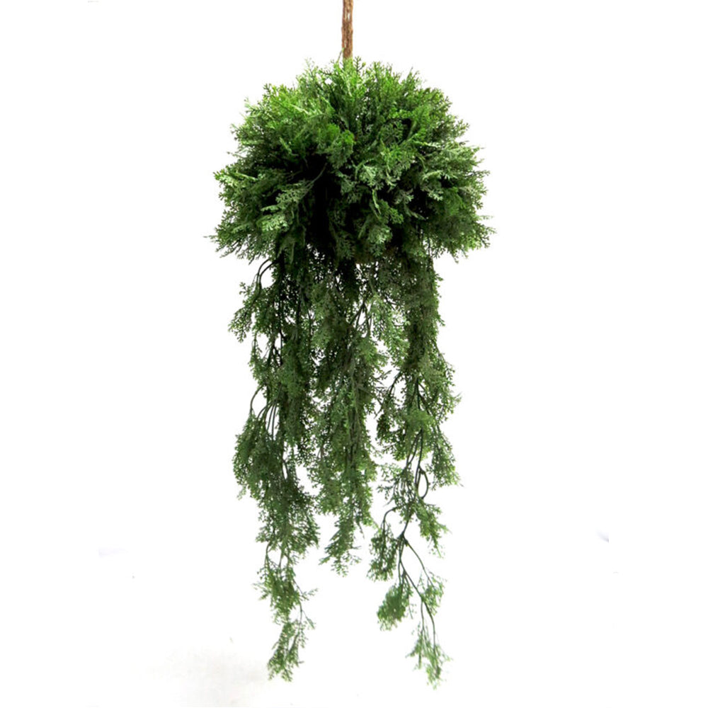 This Cluster Leaf Fern Ball is expertly designed with measurements of 70CML X 27CMW, and a string length of 40cml. Its size and compactness make it a perfect addition to any indoor or outdoor space, providing a touch of nature and greenery that is both aesthetically pleasing and beneficial to air quality- UNIQUE INTERIORS