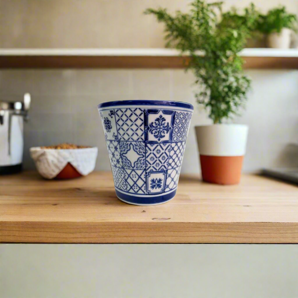 Harmony Pot
Add a touch of serenity to your space with the stunning Harmony Pot, featuring a beautiful blue and white design. This attractive pot is perfect for housing small plants, herbs, or flowers, and its elegant design will complement any room's décor.