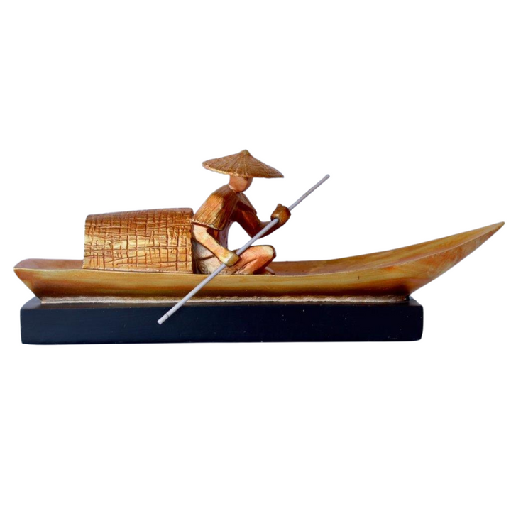 GOLD CHINESE JUNK 12X32X6CM