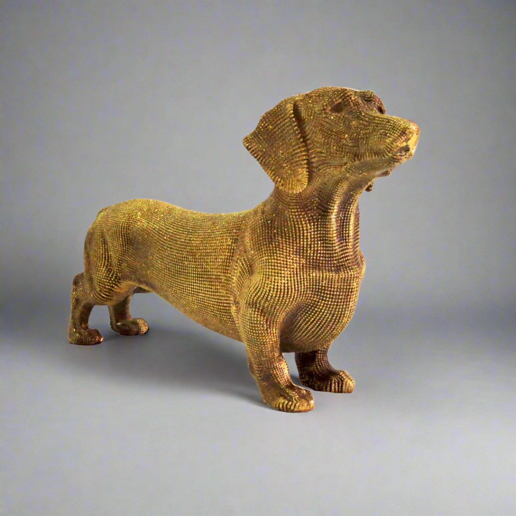 Leopoldina Sausage Dog: A Touch of Whimsy
Add a dash of personality to your home decor with the charming Leopoldina Sausage Dog. This exquisite, gold-colored figurine is sure to delight sausage dog lovers and design enthusiasts alike.
