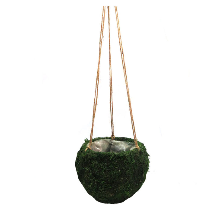 The Mosshang Hanging Basket is the perfect addition to any garden or balcony. With a total length of 81cm and a firm, strong design, this charming moss basket is both attractive and durable. Lined with plastic, it is ideal for holding plants and flowers. Bring a touch of nature to your outdoor space with this beautifully designed basket- UNIQUE INTERIORS