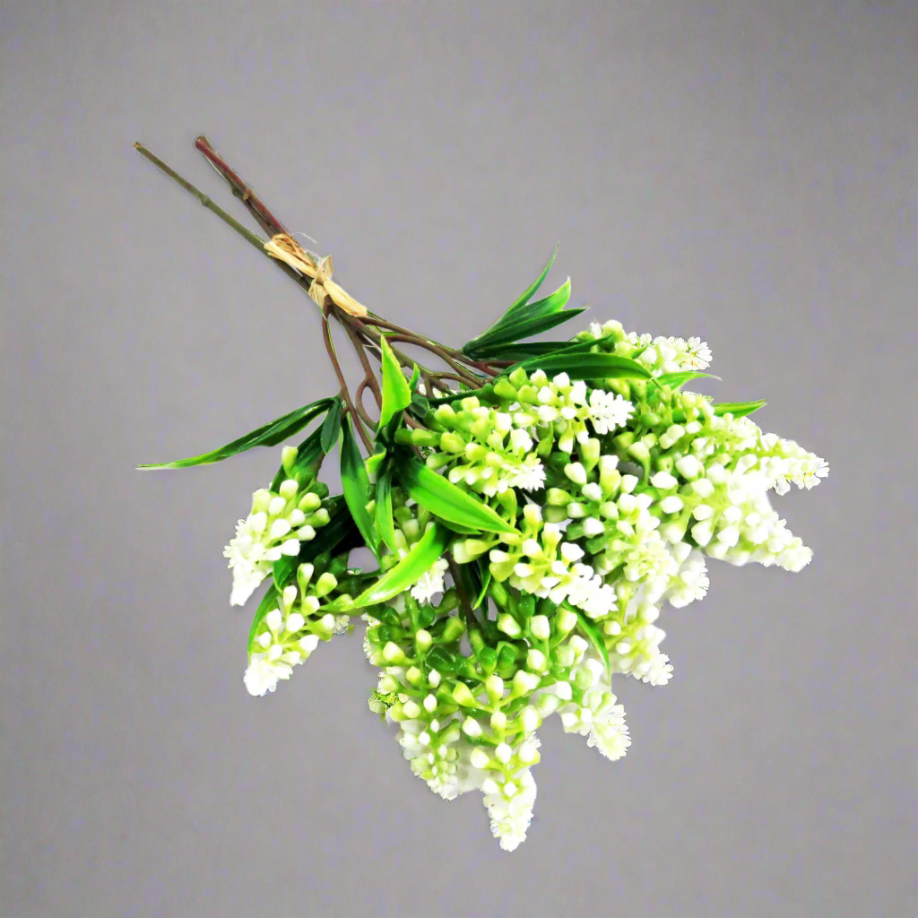 Meadow Alba Bunch
Product Description
Bring the beauty of nature indoors with the Meadow Alba Bunch. This stunning arrangement features 23 artificial white hyacinth blooms, expertly crafted to capture their natural elegance. Perfect for adding a touch of serenity to any space.