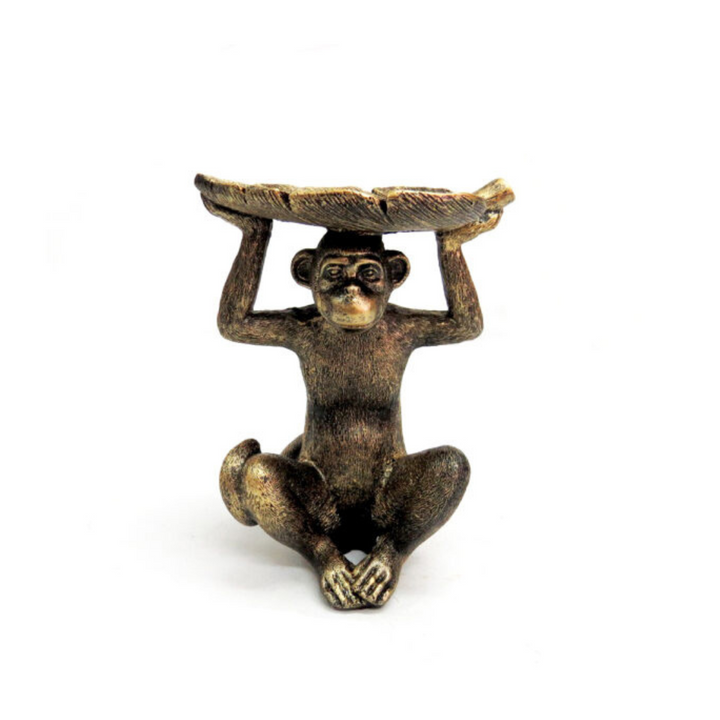 Monkey Koko: A Charming Decorative Piece
Add a touch of whimsy and elegance to your home with the Monkey Koko. This beautifully crafted decorative piece features a charming monkey holding a leaf on its head, perfect for adding a playful touch to any room.