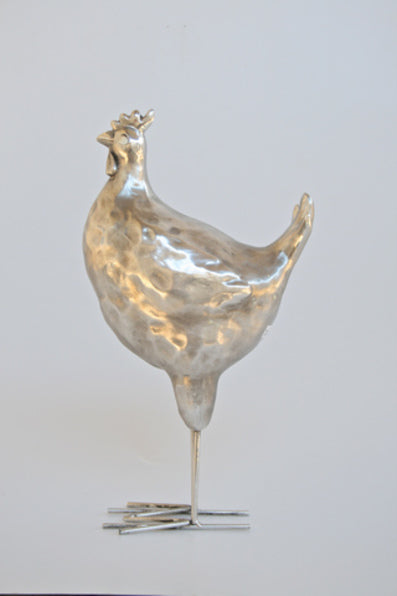 SILVER COCK 33X17CM