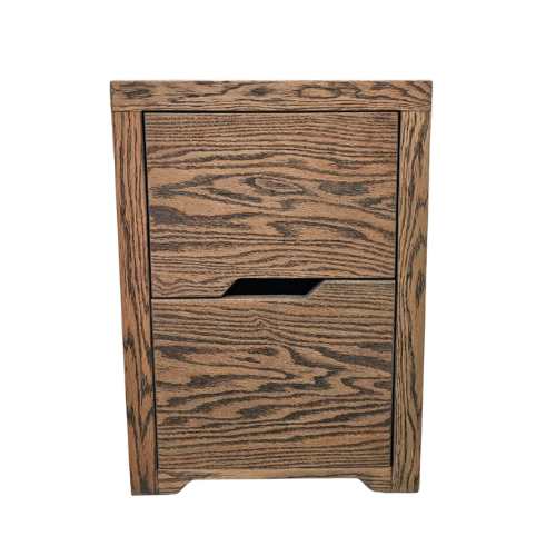 New York pedestal Red Oak wood 500mm L x 500mm D x 700mm H  This Soloblock New York pedestal is made of durable Red Oak wood and measures 500mm L x 500mm D x 700mm H. Its ash grey colour and Rubio Monocoat sealant makes it highly resistant to wear and tear, making it ideal for daily use.