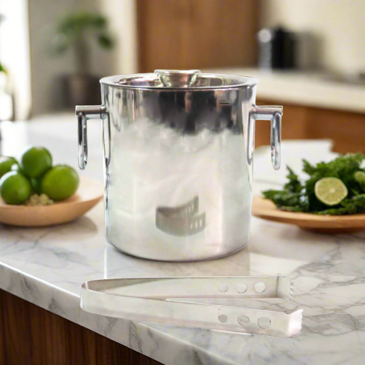 Chill in Style with the Nuno Ice Bucket
Elevate your entertaining game with the sophisticated Nuno Ice Bucket. Standing at 19cm tall with a diameter of 18cm, this stylish bucket boasts a sleek mirror finish and a well-weighted, double-wall design that keeps your drinks ice-cold for hours.