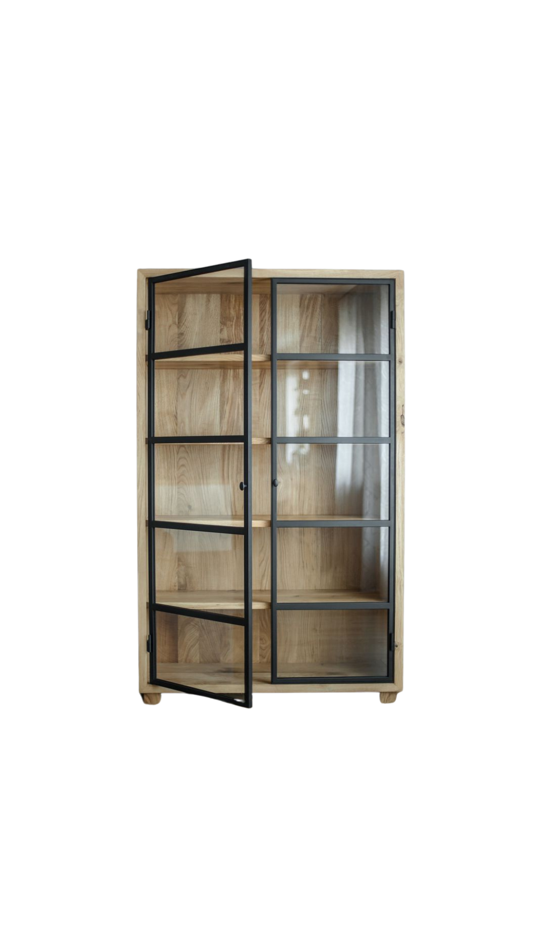 Oddessa Wood & Metal Doors Cabinet