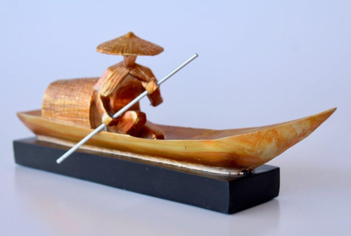 GOLD CHINESE JUNK 12X32X6CM