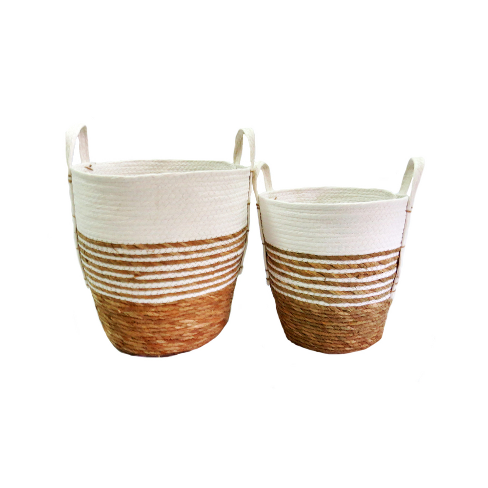 Product Details: Peregrine Baskets S/2
Description
Add a touch of natural elegance to your home with the Peregrine Baskets S/2. Expertly crafted from natural materials, these baskets offer both functionality and style. Perfect for organizing any space, they feature beautiful stripes and woven handles.