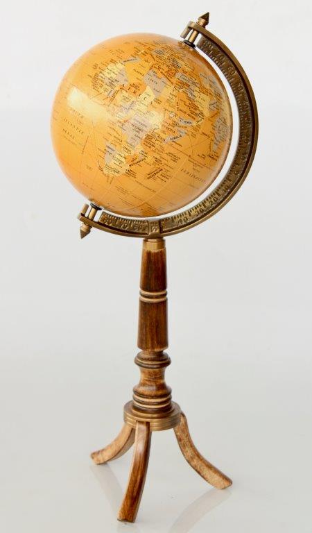 TALL WORLD GLOBE ON STAND 56X21CM