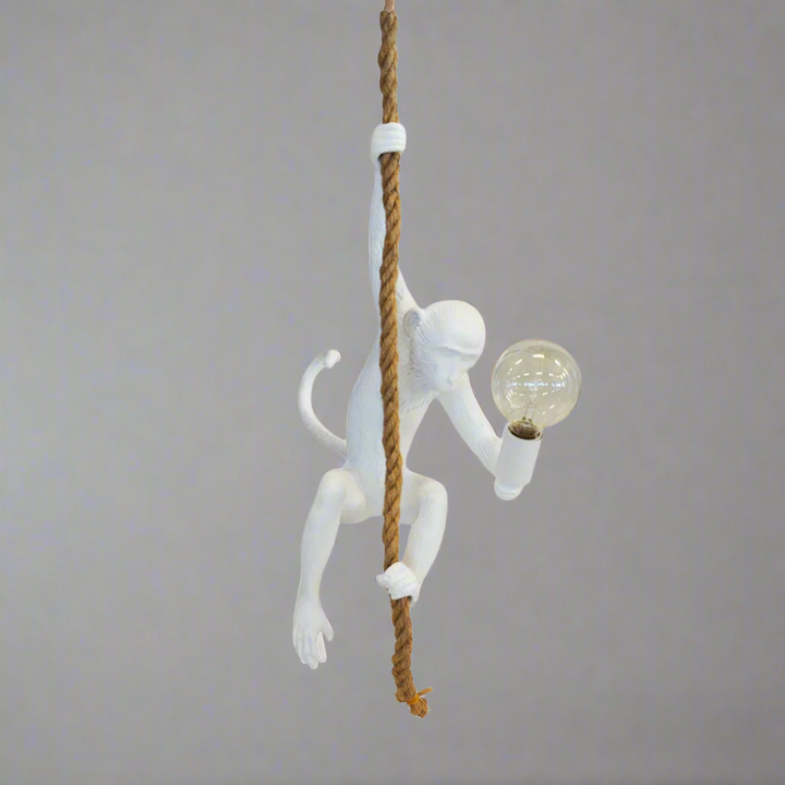 Resin Monkey on Rope White Hanging Light
Elevate your home interior with the exquisite Resin Monkey on Rope White Hanging Light, a one-of-a-kind decorative piece that adds elegance and whimsy.
Design Features:
Height: 70-80cm
White resin finish provides a clean, sophisticated look
Unique monkey on rope design creates a stunning focal point
Interior Style:
Perfect for living rooms, bedrooms, offices, and hallways
Complements modern, bohemian, and coastal interior styles
Adds a touch of personality and charm 