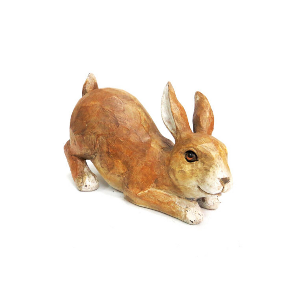 The Achillies Bunny is crafted from high-quality resin, ensuring durability and a long lifespan. The material is also lightweight, making it easy to move and transport. Perfect for adding a charming touch to any indoor or outdoor space.Unique Boys.