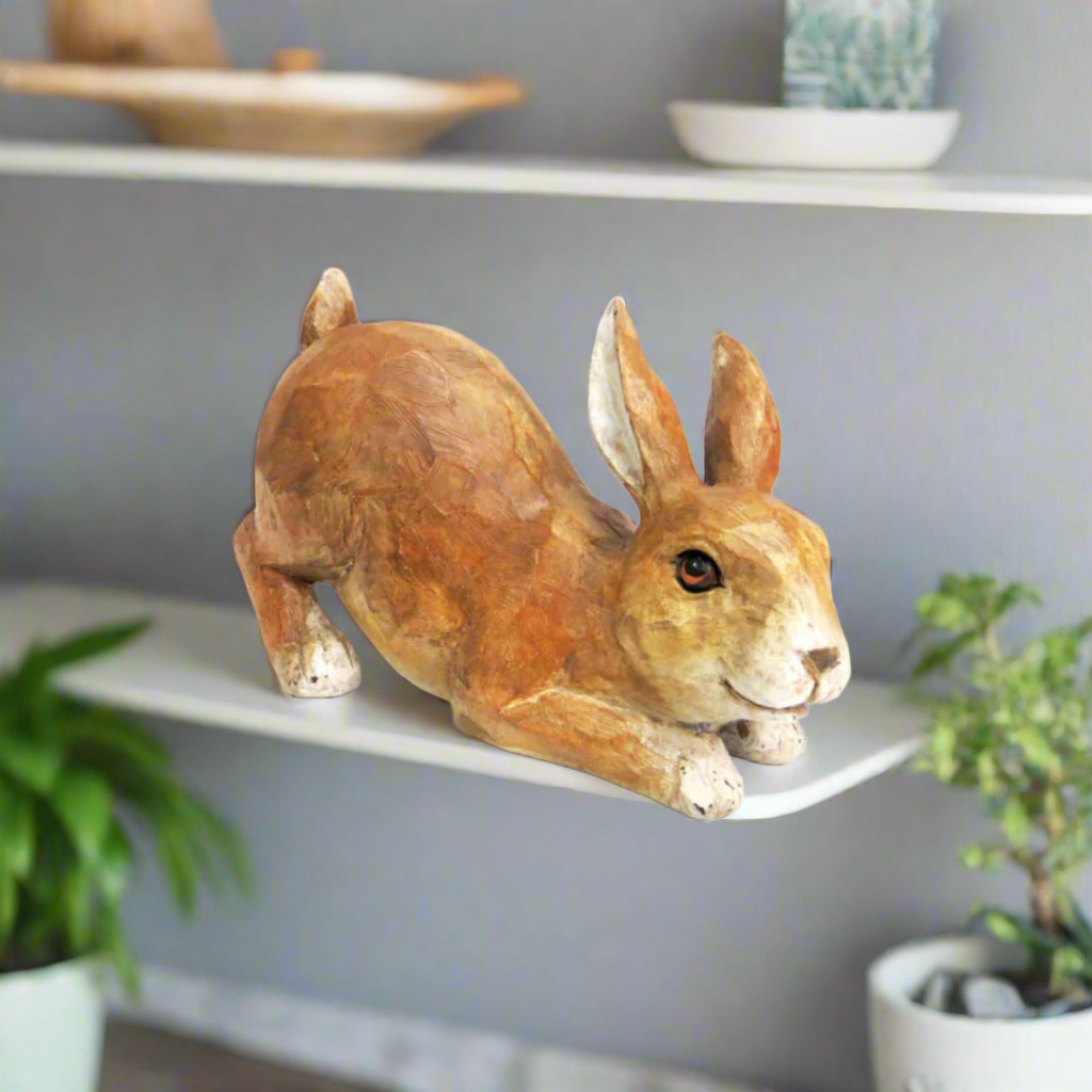 Achillies Bunny
Bring whimsy and delight to your space with the adorable Achillies Bunny! Crafted from high-quality resin, this charming sculpture boasts:
Durability: withstands various environments and handling
Lightweight: easy to relocate or rearrange
Versatility: suits indoor and outdoor spaces, including gardens, patios, and shelves
Perfect for:
Adding a playful touch to your home decor
Creating a unique conversation piece
Gift-giving for friends and family
Enhancing your outdoor space with a charming 