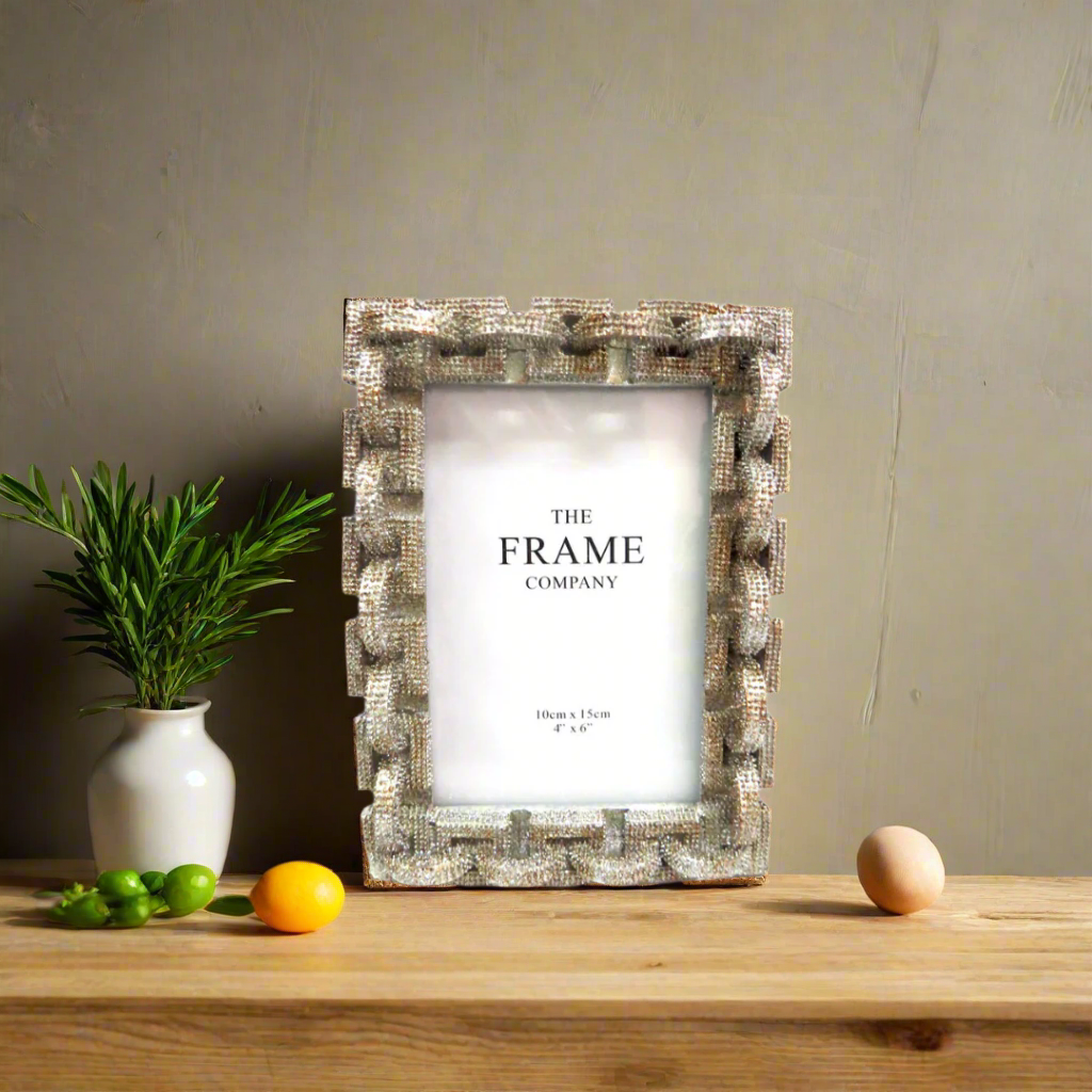 Unique Boys
Chain Couture Frame
Stunning 4x6 Photo Frame
Elevate your home décor with the chic Chain Couture Frame, perfectly designed for showcasing your favorite 4" x 6" memories.