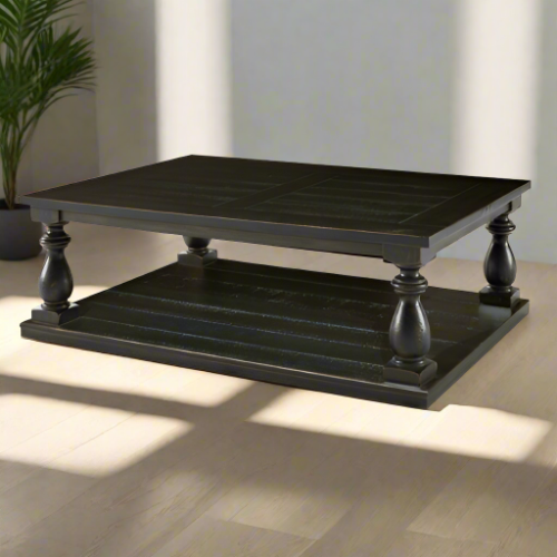 Solo block la rochelle coffee table ash black sealant 1200 x 800 x 500 mm h