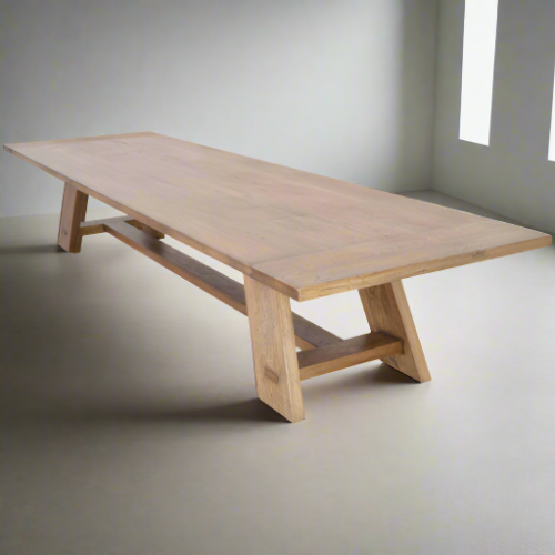 Solo Block Oak Missouri leg table 2400mm x 1100mm