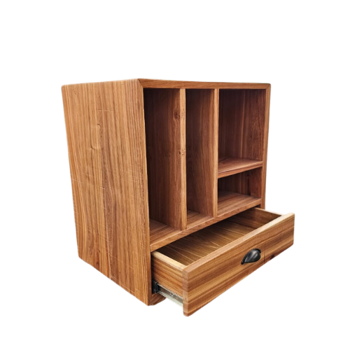 Soloblock Boston pedestal Kiaat wood 600mm L x 400mm D x 680mm H