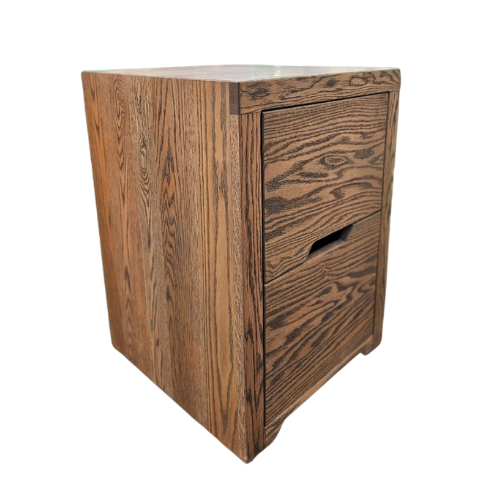 Soloblock New York pedestal Red Oak wood 500mm L x 500mm D x 700mm H