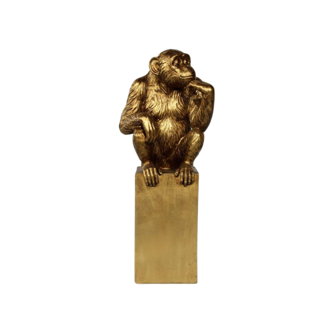 Searching for a touch of cheer in your space? Consider this exclusive gold monkey - it's the ideal present for any setting. Its measurements are 39X14X13CM.  Delivery 5 - 7 working days