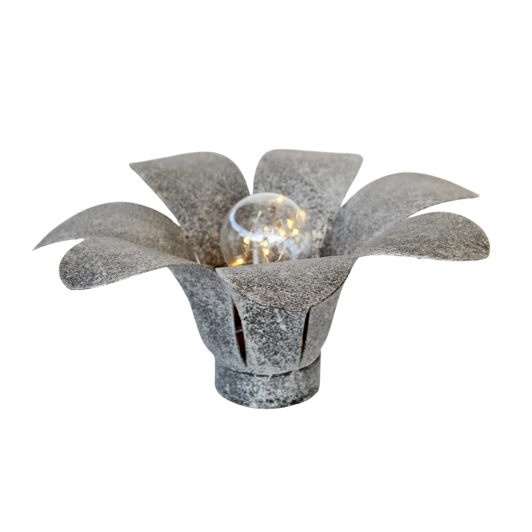 This sleek, silver metal flower light is powered by batteries and provides powerful LED illumination, perfect for adding a luminous touch to any home. Measuring 13X30CM, it's sure to make a statement.  Delivery 5 - 7 working days unique boys