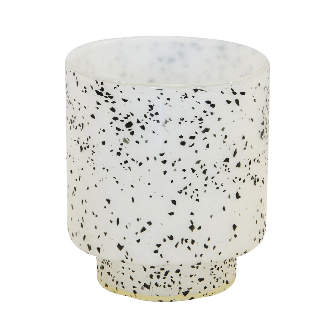 Add a touch of unique lighting to your home interior with the Lustre sesame seed votive small. At 15 x 18 cm, this votive provides a gentle, diffused light to complement any space. With its sesame seed design, it provides a beautiful texture and will add a touch of sophistication to any room.  Description  Lustre sesame seed votive small