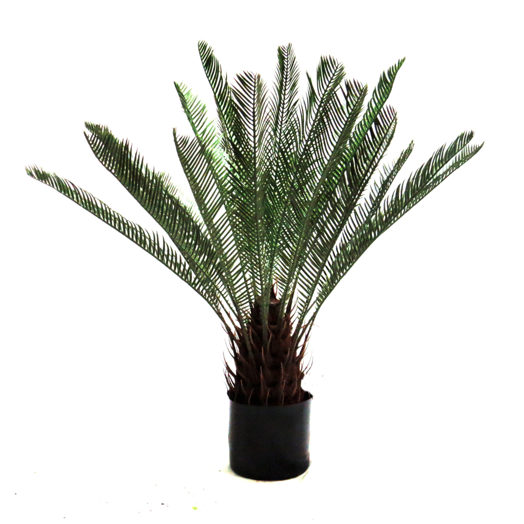 This 66cm high Cycad boasts 24 beautifully constructed and well-coloured leaves, designed to replicate a mature plant. The realistic trunk showcases all previous growth points, adding to its authenticity. Perfectly potted in a weighted pot, it makes for a gorgeous addition to any home or office-UNIQUE INTERIORS